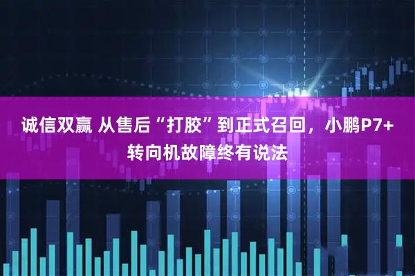 诚信双赢 从售后“打胶”到正式召回，小鹏P7+转向机故障终有说法