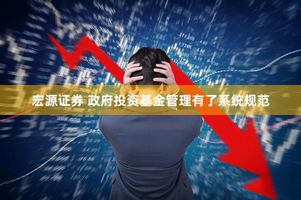 宏源证券 政府投资基金管理有了系统规范